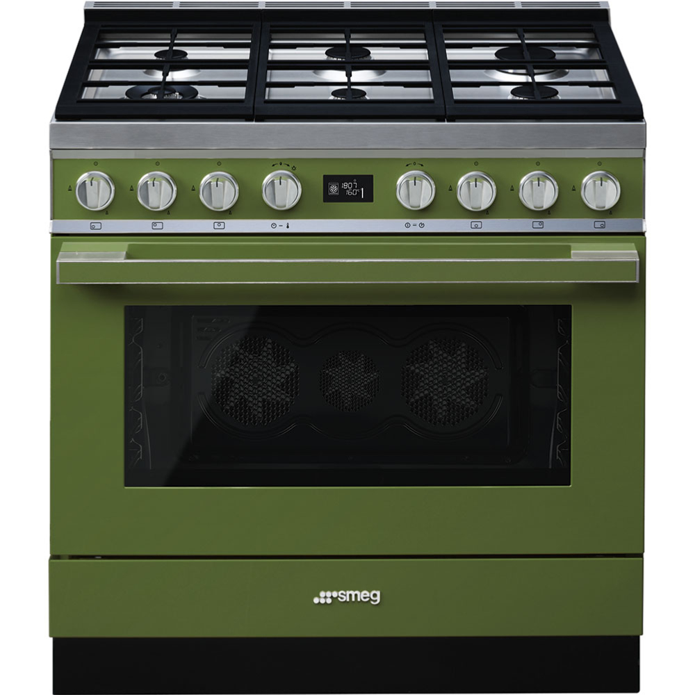 Estufa 90 cm. Smeg Linea Portofino con Horno Eléctrico y 6 Quemadores