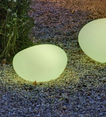 Lampara tipo Piedra con Iluminación LED para Exterior o Interior NEW GARDEN modelo: PETRA