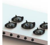 Parrilla Empotrable Pitt Cooking ELBRUS 5 quemadores Gas LP Front Side Modelo: 71.05.05.115 ($9,082 USD) (10 2025)