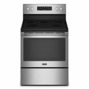 Estufa Eléctrica 30" (76 cm) Marca: Maytag Modelo: MER7700LZ Color: Acero Inoxidable (2025 07)