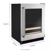 Centro de Bebidas 24" (60cm) apertura derecha, Marca: KitchenAid Modelo: KUBR214KSB Color: Acero Inoxidable (2025 07)