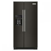 Refrigerador Duplex Side By Side Empotrable 30" (76 cm) Marca: KitchenAid Modelo: KRSC703HBS Color: Negro Inoxidable