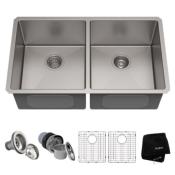 Tarja 2 Tinas 33" (73 cm) Marca: KRAUS Modelo: KHU102-33 Color: Acero Inox (749 USD) (05 2026)