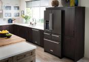 Refrigerador French Door 36" (90 cm) Marca: KitchenAid Modelo: KRMF706EBS Color: Negro Inoxidable