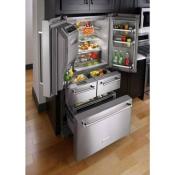 Refrigerador French Door 36" (90 cm) Marca: KitchenAid Modelo: KRMF706ESS Color: Acero Inoxidable