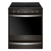 Estufa Eléctrica Slide In 30" (76 cm) Marca: Whirlpool Modelo: WEE750H0HV Color: Negro Inoxidable (2025 08)