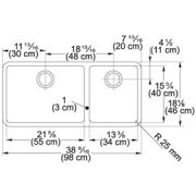 Tarja Submontar Franke 42"(1067) KBX 120-39 Acero Inoxidable $2,519.52USD