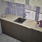 Tarja 1 Tina Submontar o Empotrar Marca: Schock Modelo: GREENWICH N-100S Color: Negro ($539 USD)