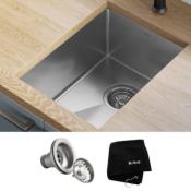 Tarja 1 Tina 14" (31 cm) Marca: KRAUS Modelo: KHU101-14 Color: Acero Inox (400 USD) (05 2026)