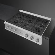 Parrilla Gas Profesional 36" (90 cm) Marca: Smeg Modelo: RTU366GX Color: Acero Inoxidable