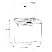 Estufa de piso para Empotrar 30" (80 cm) Marca: Mabe Modelo: IO8084GETSS0 Color: Acero Inoxidable 