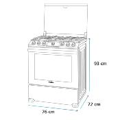 Estufa de piso para Empotrar 30" (76 cm) Marca: Mabe Modelo: EMH7613DSS0 Color: Acero Inoxidable 