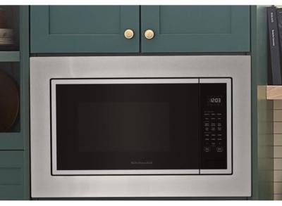 Microondas con Trim 24" (60 cm) Marca: KitchenAid Modelo: KMCS324SPS + MTK2230PZ  Color: Acero Inoxidable