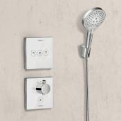 Llave de Paso Empotrable para 3 Funciones Linea Shower Select Marca: Hansgrohe Modelo: 15736400 Color: Blanco/Cromo