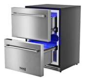 Cajones congeladores Empotrable interior o exterior 24" Marca: THOR Modelo: TRZ24U Color: Acero Inoxidable