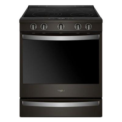 Estufa Eléctrica Slide In 30" (76 cm) Marca: Whirlpool Modelo: WEE750H0HV Color: Negro Inoxidable (2025 08)