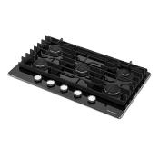 Parrilla Gas 36" (90 cm) 5 Quemadores Marca: KitchenAid Modelo: KCGG536PBL Color: Negro (2025 09)