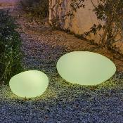 Lampara tipo Piedra con Iluminación LED para Exterior o Interior NEW GARDEN modelo: PETRA