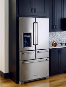 Refrigerador French Door 36" (90 cm) Marca: KitchenAid Modelo: KRMF706ESS Color: Acero Inoxidable