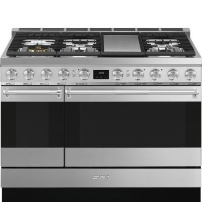 Estufa Gas Piso 48“ Marca: Smeg Modelo: SPR48UGMX Color: Acero Inoxidable (09 2026)