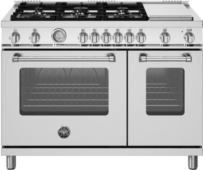 Estufa Gas Master 48" (120 cm) MASTER SERIES Marca: Bertazzoni Modelo: MAS486GGASXVLP Color: Acero Inoxidable ($11,470 USD) (09 2025)