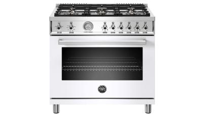 Estufa Gas Profesional 36" (90 cm) Marca: Bertazzoni Modelo: PROF366GASBIT Color: Blanco ($9,146 USD)