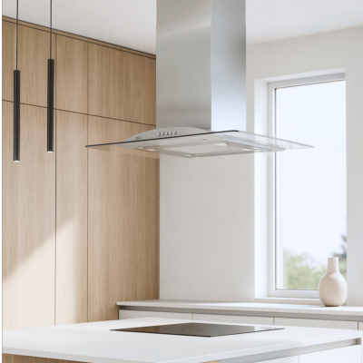 Campana Isla 36"(90 cm) 900 m3/h Marca: AXCENT Modelo:MASSIMO IG0190, Color: Acero Inoxidable