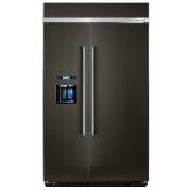 Refrigerador Duplex Side By Side Empotrable 48" (120 cm) Marca: KitchenAid Modelo: KBSD608EBS Color: Negro Inoxidable