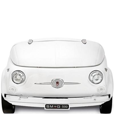 Frigobar Auto Clásico FIAT 500 49" (124 cm) Marca: Smeg Modelo: SMEG500WHUS Color: Blanco