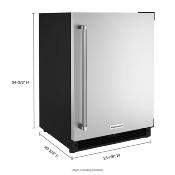 Frigobar 24" (60 cm) Marca: KitchenAid Modelo: KURR114KSB Color: Acero Inoxidable (2025 07)