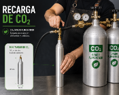Recarga para Tanque cilindro de CO2 Grado Alimenticio para Soda Maker o Gasificador de Agua, Valido solo en Querétaro (07 2026)