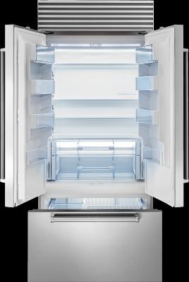 Refrigerador Bottom Mount French Door Panelable 36" (90 cm) Marca: Subzero, Modelo: BI-36UFDID/O ($14,392.12 USD).