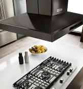 Campana Hood Isla 36" (90 cm) Marca: KitchenAid Modelo: KVIB606DBS Color: Negro Inoxidable