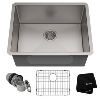 Tarja 1 Tina 23" (51 cm) Marca: KRAUS Modelo: KHU101-23 Color: Acero Inox (456 USD) (05 2026)