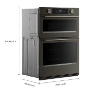 Horno Doble Horno Convección + Microondas Multifunción 30" (76 cm) Marca: Kitchen Aid Modelo: KOEC730SBE  Color:  Black Ore (negro mate premium) (07 2026)