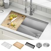 Tarja 1 Tina 32" (80 cm) Marca: KRAUS Modelo: KWU110-32  Color: Acero Inox (706 USD) (05 2026)