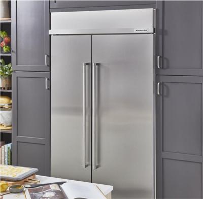 Refrigerador Duplex Side By Side Empotrable 48" (120 cm) Marca: KitchenAid Modelo: KBSN708MPS Color: Acero Inoxidable