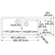 Tarja Doble Franke 42" (1067) GNX120 Acero Inoxidable $1,873.40USD