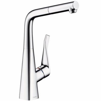 Llave Mezcladora Monomando de Cocina Hansgrohe Metris 14821000 con Extraible Acabado Cromo