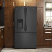 Refrigerador Bottom Freezer French Door 36" (90 cm) Marca: GE Modelo:PYN21JEWCDS  Color: Negro  (06 2026)