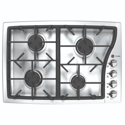 Parrilla de Gas 76 cm, marca: PROFILE, modelo: JGP930SEKSS con 4 quemadores, color: Acero Inoxidable 