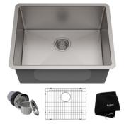 Tarja 1 Tina 23" (51 cm) Marca: KRAUS Modelo: KHU101-23 Color: Acero Inox (456 USD) (05 2026)