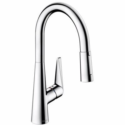 Llave Mezcladora Monomando de Cocina Hansgrohe Talis 72813800 con Extraible Acabado Acero Inoxidable