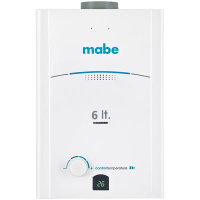 Calentador de Agua Gas Natural para 1 servicio, Marca: Mabe Modelo: CMP60TNBN Color: Blanco