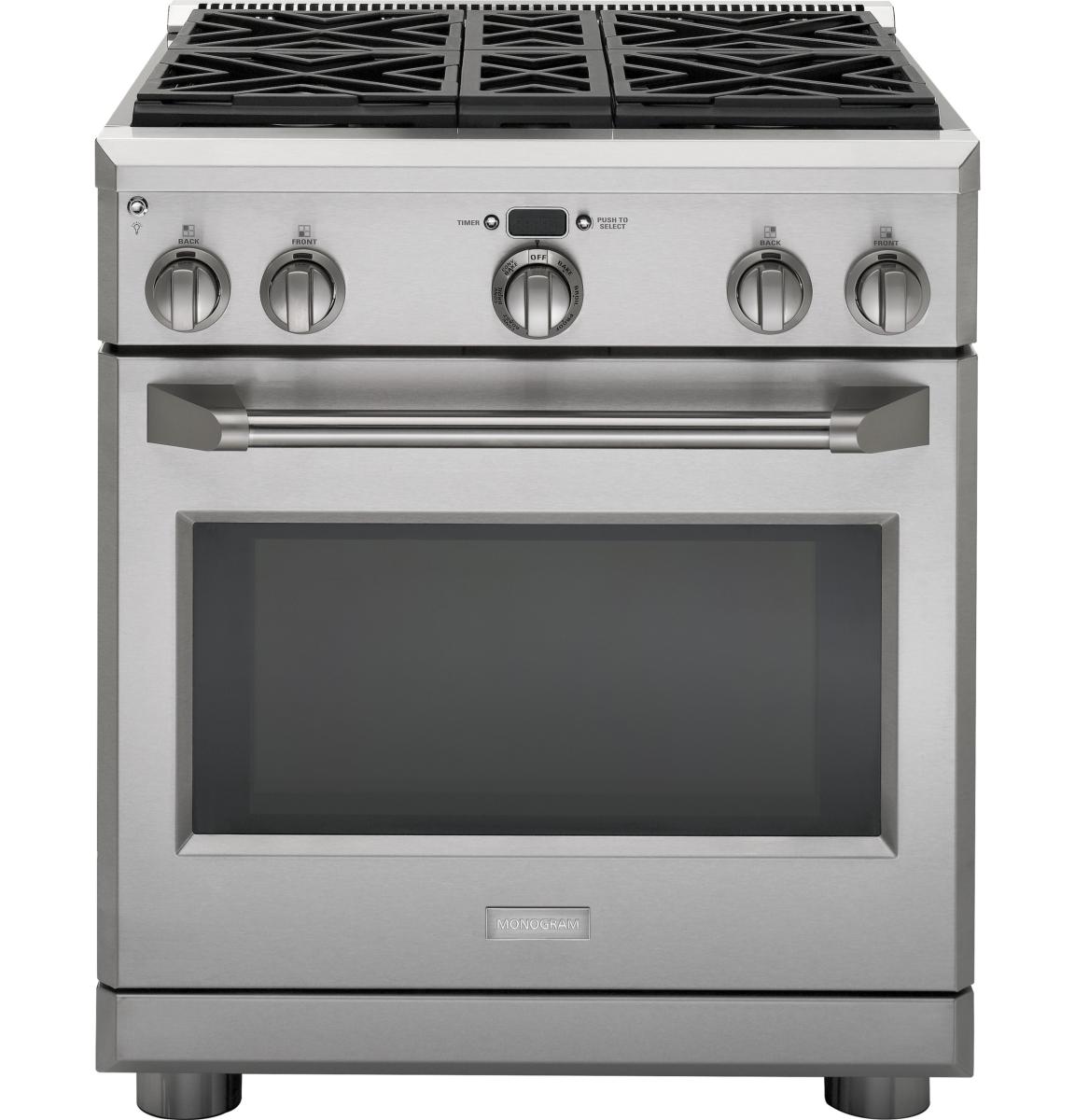 Estufa Profesional DualFuel Monogram 30"/76cm ZDP304NPSS Color Inox