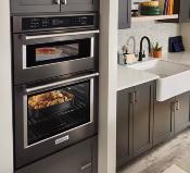 Horno Doble Horno Convección + Microondas Multifunción 30" (76 cm) Marca: Kitchen Aid Modelo: KOEC530PBS Color: Negro (2025 09)
