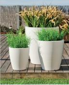 Maceta New Garden Exterior o Interior Mod: Violeta 55 (55cm dia x 43cm alto) Color: Blanco