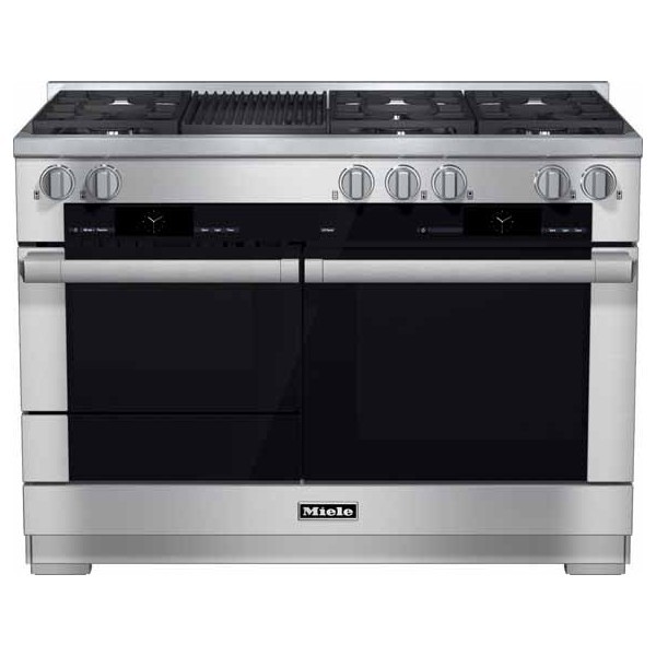 ESTUFA PROFESIONAL MIELE 48" DUAL FUEL HR 1955 6 QUEMADORES+GRILL