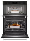 Horno Doble Horno Convección + Microondas Multifunción 30" (76 cm) Marca: Kitchen Aid Modelo: KOEC530PBS Color: Negro (2025 09)