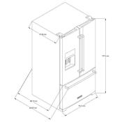 Refrigerador French Door 36" (90 cm) Marca: KitchenAid Modelo: KRFF577KBS Color: Negro (2025 07)